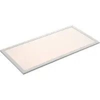 LINDBY Pannello LED Stenley, 4.000 K, 60 cm x 30 cm, argento/bianco