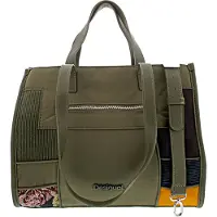 Desigual , Borsa shopper patch, Verde, U