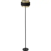 Osram Lampada da terra Decor Hornet, attacco E27, nera e dorata, altezza 300mm, ideale per l'illuminazione del soggiorno, realizzata in metallo e tessuto
