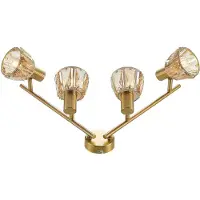 LINDBY Kosta plafoniera a 4 luci, ottone