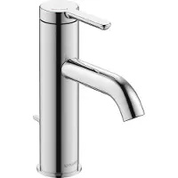 Duravit C.1 Mitigeur monocommandé pour lavabo M, FreshStart, Minusflow, saillie 113mm, avec garniture d'écoulement, C11023001010, C11023001010