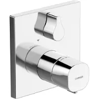 Hansa HANSALIVING Mitigeur de bain et douche, set de finition/thermostat, carré, 81143562, 81143562