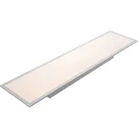 LINDBY Pannello LED Stenley, 4.000 K, 120 cm x 30 cm, argento/bianco