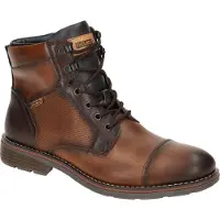 Pikolinos per uomo. M2M-8156C1 Stivaletti in pelle marrone York (47), Basso, Cerniera, Casual, Imitazione cuoio
