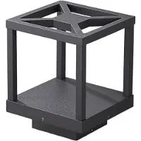 LUCANDE Lampioncino LED Lealan, nero, metallo, 23 cm, IP54