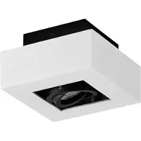 Arcchio faretto Vince, 14 x 14 cm, bianco/nero, GU10