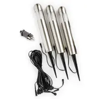 Konstsmide Set 3 lampioni LED Amalfi con picchetto
