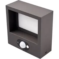 LUCANDE Lampada da parete solare a LED Mahra, antracite, metallo, sensore