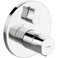 Hansa HANSALIVING Mitigeur de bain et douche, set de finition/thermostat, rond, sans dispositif de sécurité, 81149552, 81149552