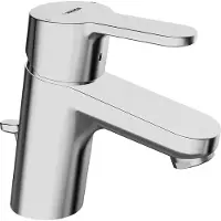 Hansa HANSAPRIMO Mitigeur de lavabo, avec vidage, avec dispositif de sécurité, saillie : 107mm, 49402203, 49402203