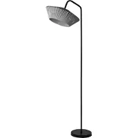 Osram Lampada da terra Decor Stripes, attacco E27, grigio scuro, lampada da terra in metallo e tessuto poliestere, ideale per il soggiorno