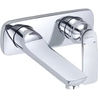 Kludi BALANCE Mitigeur monocommandé mural encastré pour lavabo à deux trous, saillie du bec mural 185mm, 522460575, 522460575