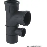 Geberit Raccordo a gomito combinato Silent-Pro, DN 90-90-50-87.5°