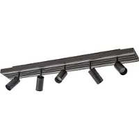 LUCANDE Faretto da soffitto a LED Tiron, 5 ante, 100 cm, rovere