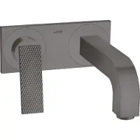Hansgrohe AXOR Citterio Mitigeur de lavabo, finition losange, encastré, saillie 220mm, vidage non verrouillable, avec plaque, 39171340, 39171340