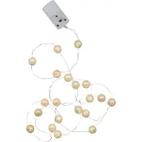 Best Season Ghirlanda luminosa a LED "Marble Balls" 15 luci Cavo: trasparente, LED bianchi, timer, 1,4 m, batteria, 726-32