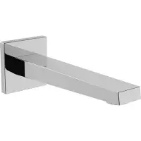Hansa HANSALOFT Bec déverseur pour baignoire, au choix avec rosace ronde/carrée, saillie : 197mm, 57652100, 57652100