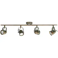 LINDBY fatto da soffitto Leonor, a 4 luci, verde, metallo, 78 cm
