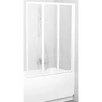Ravak Schermo per vasca da bagno VS3 130 Bianco+Rain 795V010041
