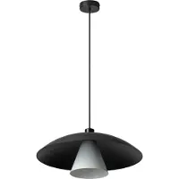 Osram Lampada a sospensione Decor Flying Mushroom, attacco E27, nera/bianca, 500 mm, lampada a sospensione, metallo, design elegante e senza tempo