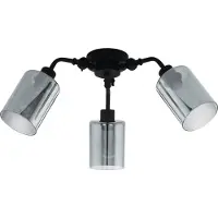 Eglo Forestburg, 3 lampadine, E27, IP20, nero, trasparente