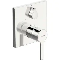 Hansa HANSARONDA Mitigeur de bain et douche, kit de finition, avec dispositif de sécurité, encastré, rosace carrée, 83843583, 83843583