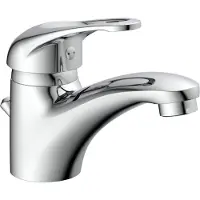 Schutte Miscelatore per lavabo SCHÜTTE CALVINO con tirante, rubinetto da bagno con scarico a scomparsa, cromo