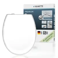 Schutte Sedile WC in materiale termoindurente WHITE, con chiusura ammortizzata e chiusura rapida