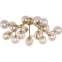 Maytoni Dallas plafoniera, 20 sfere di vetro, oro