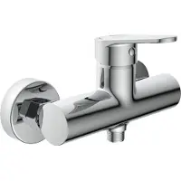 Schutte Miscelatore per doccia di design FUTURA Miscelatore monocomando con attacco per tubo doccia Miscelatore per bagno cromo 18040DVGW