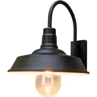 Konstsmide Lampada da parete 7354-750 Trapani. E27 con vetro trasparente nero