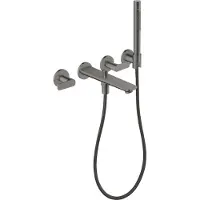 Axor hansgrohe Citterio C Robinetterie de baignoire 3 trous encastrée pour montage mural, avec douchette à main, 49480330, 49480330
