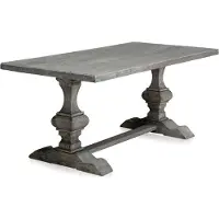 Casa Padrino tavolo da pranzo in legno massiccio grigio 180 x 90 x h. 76 cm - Tavolo da cucina rettangolare in legno vecchio non trattato di alta qualità