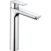 Kludi PURE&STYLE Mitigeur monocommandé pour lavabo, hauteur de bec 215mm, sans garniture d'écoulement, 3.8 l/min, chrome, 402960575WR5, 402960575WR5