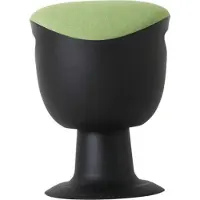 Stier Sgabello girevole multi-movimento con base a disco, altezza seduta regolabile 465-585 mm, imbottito e stabile, verde