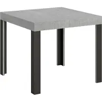 Itamoby - Tavolo allungabile 90/246x90 cm Linea cemento gambe antracite