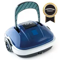 POWERHAUS24 Robot per piscina senza fili CF 45 CL con batteria ricaricabile per superfici fino a 50 m²