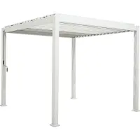Mirador Tettoia Classic - 300 x 400 cm - Bianca - Alluminio / Indipendente / Tettoia - Gazebo da giardino / Posto auto coperto / Veranda / Pergola