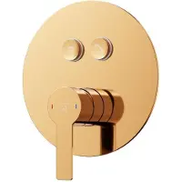 Steinberg Série 390 Set de finition, pour mitigeur bain/douche, pushtronic, pour 2 consommateurs, rond, 39023223RG, 39023223RG