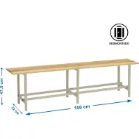Simonlocker Desmontadas Panca Di Legno 475x1500x320 Mm