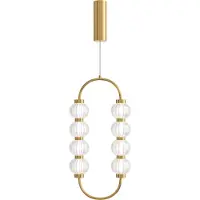 Maytoni Lampada LED a sospensione a sospensione AMULET, 28 x 57 cm, color oro,