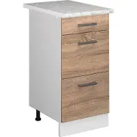 Vicco Mobiletto base per cucina R-Line Sonoma 40 cm con cassetti PL Marmo, Model 37742