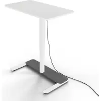 Yaasa Desk One, scrivania in piedi, 91x51 cm, bianca, piccola scrivania pratica, tavolo per l'ufficio in casa regolabile elettricamente in altezza