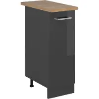 Vicco Armadio cucina dispensa alto R-Line Antracite lucido 30 cm , PL Rovere, Model 53458