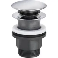 Kludi Garniture de vidage PUSH-OPEN G 1 1/4, pour lavabos avec trop-plein, 1042605-00, 1042605-00