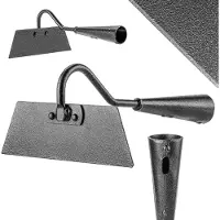 Kadax zappa da giardino senza manico, zappa a forma trapezoidale, nera, 16 cm