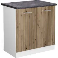 Vicco Mobile lavello cucina R-Line Rovere artigianale 80 cm , PL Antracite, Model 49224