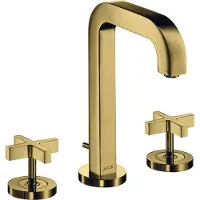Hansgrohe AXOR Citterio Mélangeur lavabo 3 trous AXOR 170, vidage escamotable, bec verseur 140mm, poignées croisées, rosettes, 39133990, 39133990