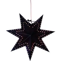 Best Season Stella di carta "Bobo" Ø 34 cm circa, cavo incluso, colore nero, 236-52