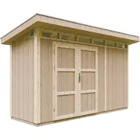 Timbela Casetta da giardino + pavimento + piastrelle bituminose - casetta per attrezzi L161xL411xH239 cm - M902A